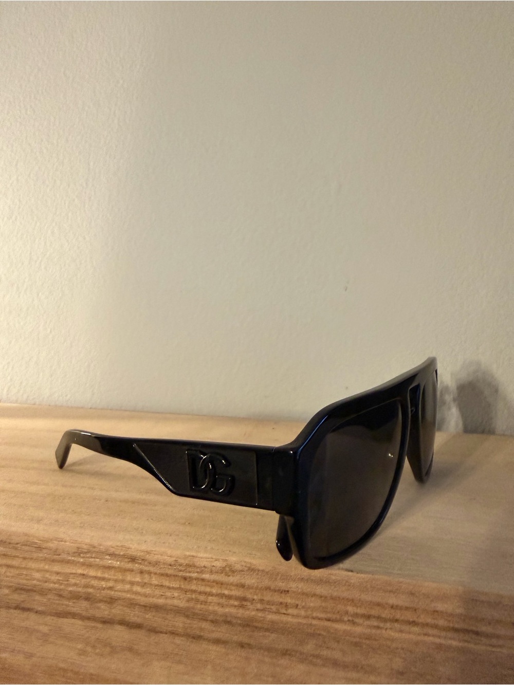 Dolce & Gabbana Glossy Black Square-Edge Sunglasses - Picture 3 of 7